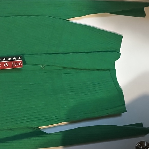 Mac and Jac green cardigan sweater size Small NWT - Picture 8 of 8